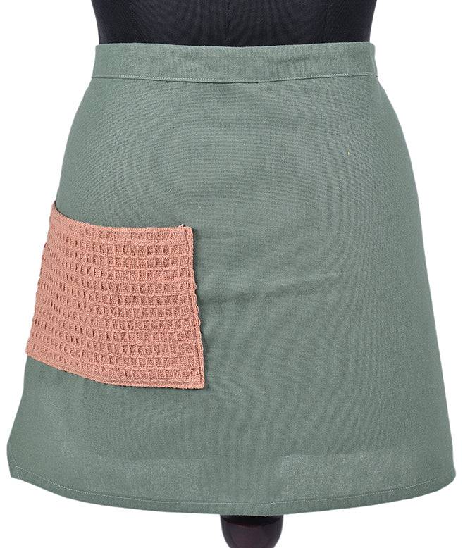 Culinary Companions - Sage Green &amp; Rose Pink Waist Apron - TGW