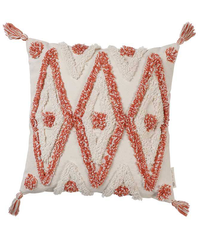 Dia Fleecy Cushion Cover(Rust) - TGW