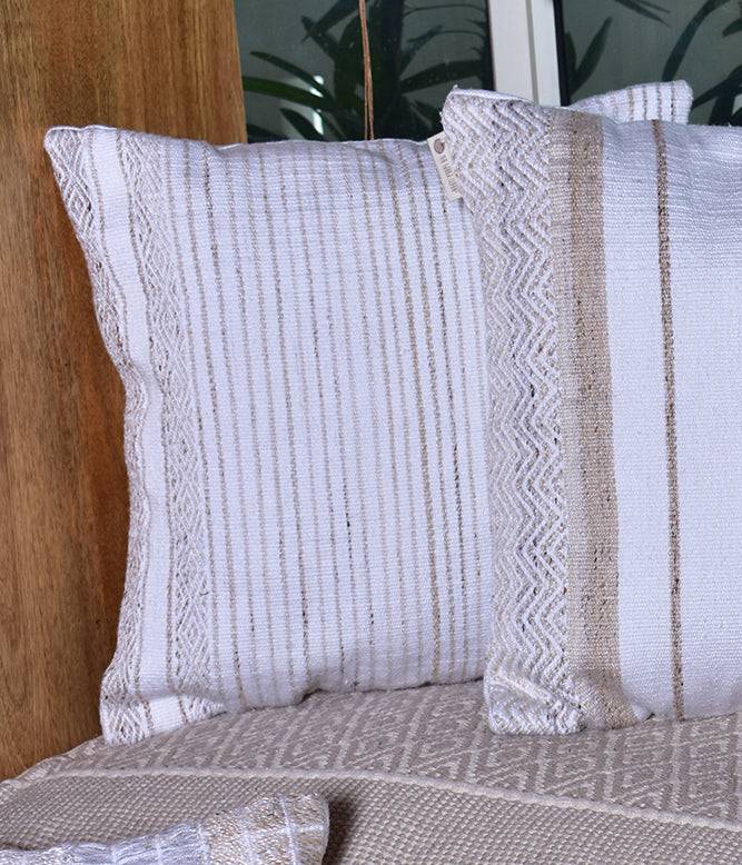 EARTHBOUND DIAMOND &amp; STRIPE CUSHION COVER - TGW