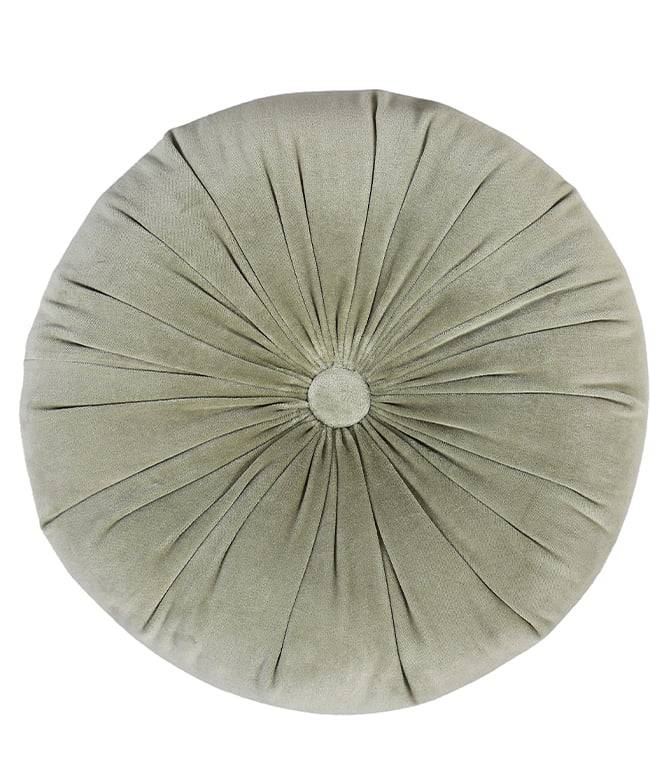 Gathered Dusty Green Cushion - TGW