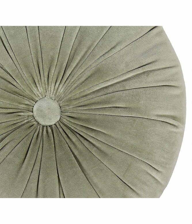 Gathered Dusty Green Cushion - TGW
