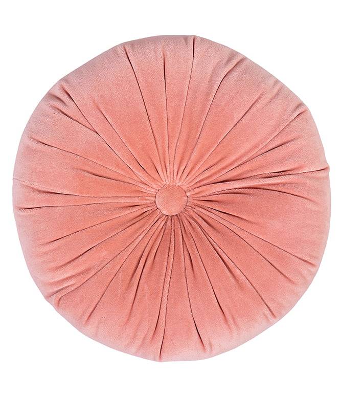 Gathered Pink Bloom Cushion - TGW