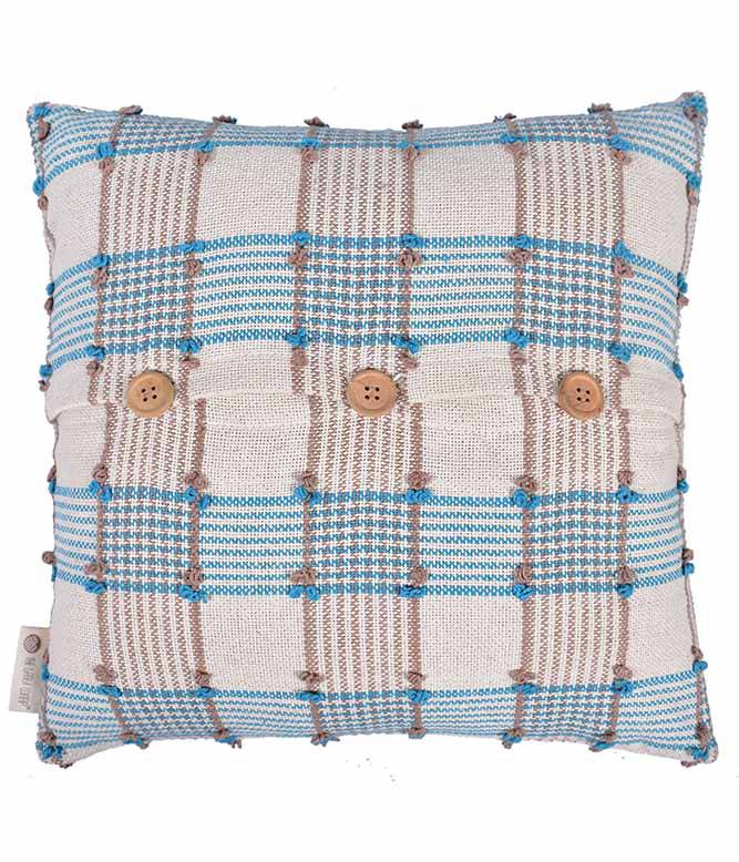 Loop story Teal Cushion Cover - TGW