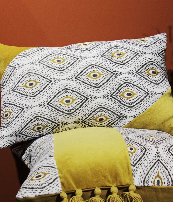 Makhamalee Ocre Lumbar Cushion Cover - TGW