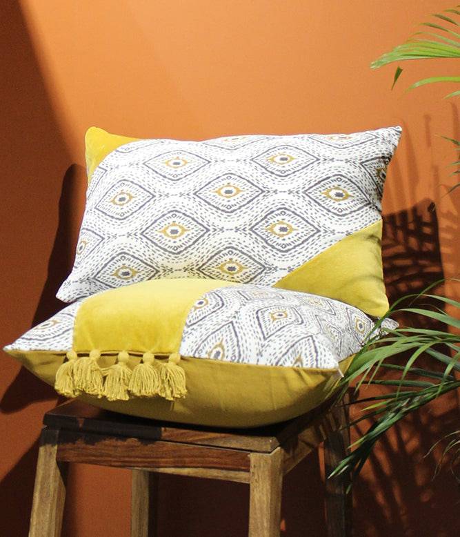 Makhamalee Ocre Lumbar Cushion Cover - TGW