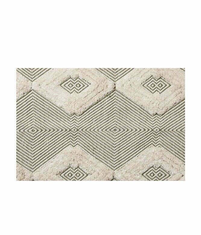 Rhomb Tuft Wo-Metric Rug (Olive) SMALL - TGW