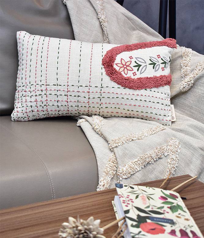Ruhe Printed Shag Lumbar Cushion Cover - TGW