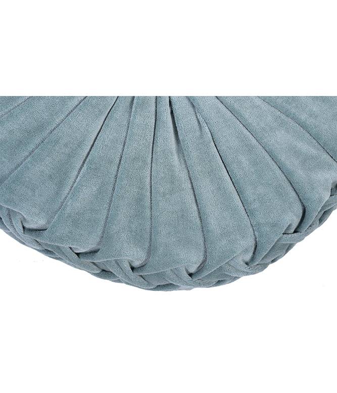 Rusched Powder Blue Round Cushion - TGW