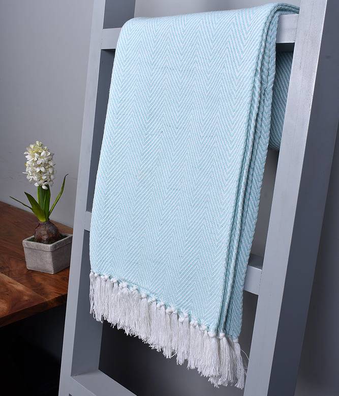 The Blue Chevron Throw - TGW