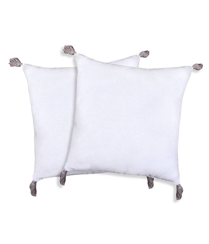 The Greige Warp 100% Cotton Cushion with Filling (Set of 2) - TGW