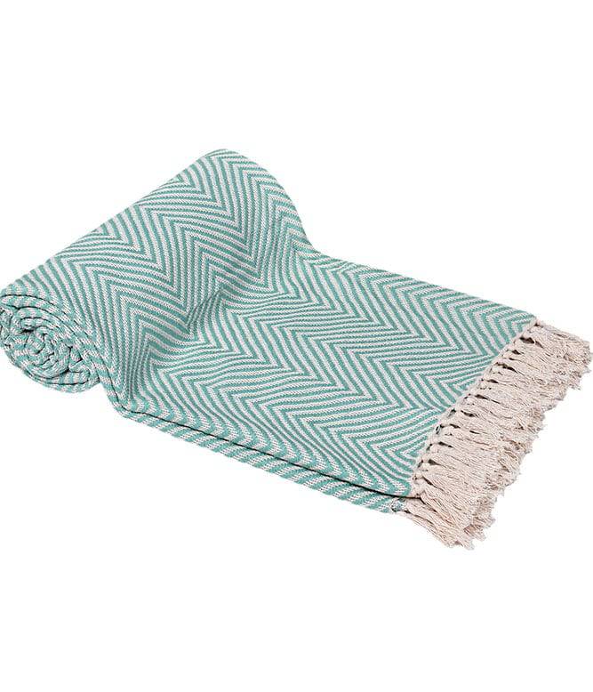 The Turq Chevron Throw - TGW