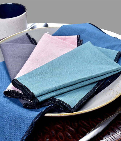 Willow Cotton Napkin Set of 4 (Ensigne Blue) - TGW