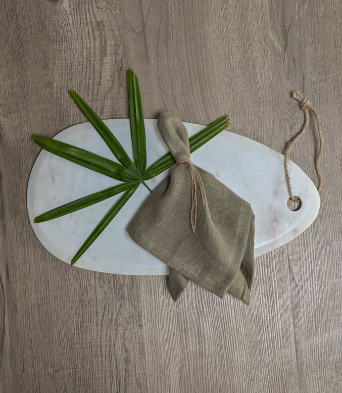 Willow Linen Napkin Set of 4 (BayLeaf) - TGW