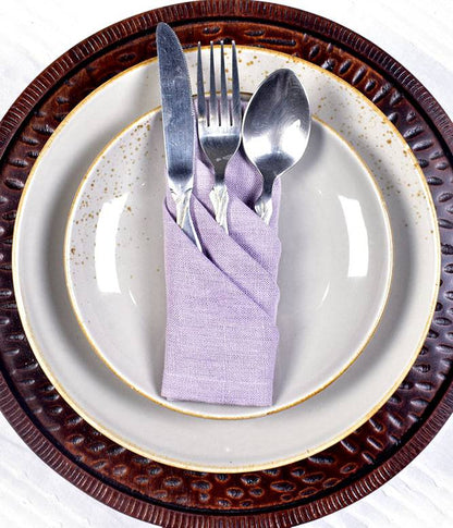 Willow Linen Napkin Set of 4 (Pallid Violet) - TGW