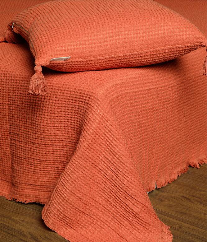 Woven Waffle Cushion Cover (Orange Peel) - TGW