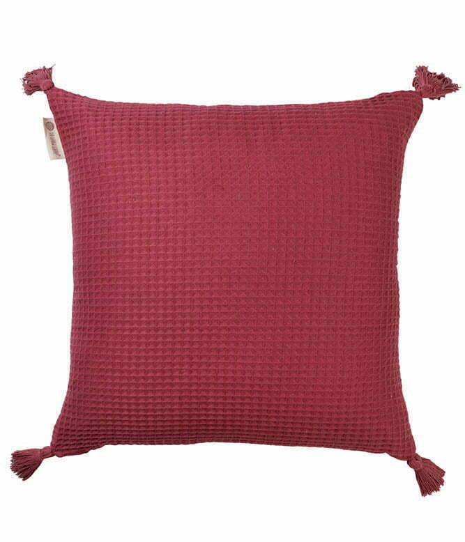 Woven Waffle Cushion Cover (Purple) - TGW